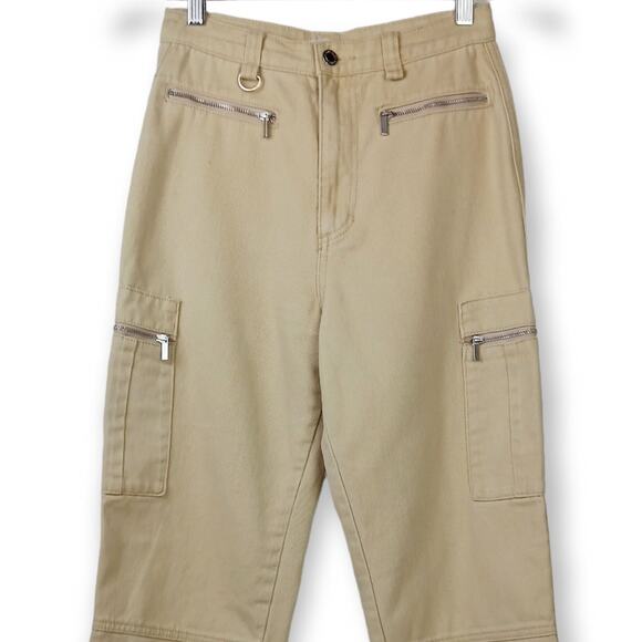 WeWoreWhat SZ 26 Utility Pant in Khaki-Zipper Pockets - Picture 3 of 8